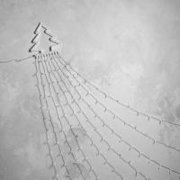 Светодиодная фигура &laquo;Ёлка&raquo; 3.5 м, пластик, 9 нитей, 220 В, свечение тёплое белое