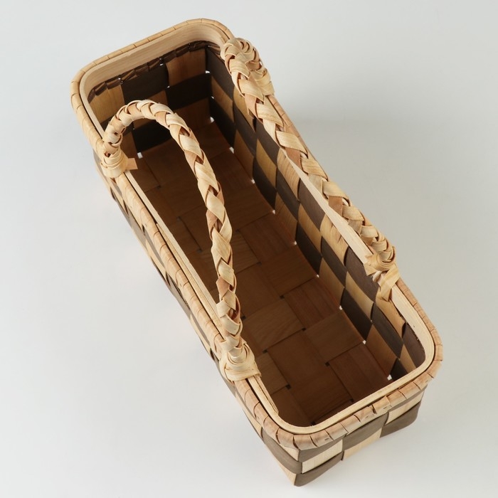 Корзина плетеная, 32 х 12 х 12,5/25,5 см, секвойя