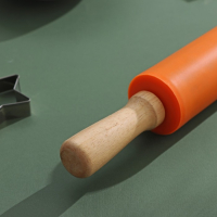 Скалка Доляна &laquo;Валенсия&raquo;, 43&times;5,5 см, рабочая часть 19,5 см, цвет МИКС