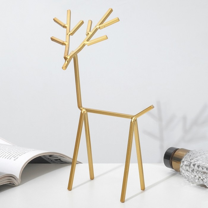 Подставка для украшений &laquo;Олень&raquo;, 15&times;7&times;23 см, цвет золото