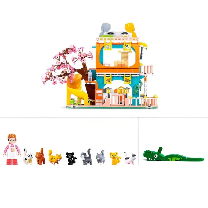 Конструктор Розовая мечта &laquo;Кошачья вилла&raquo;, 521 деталь