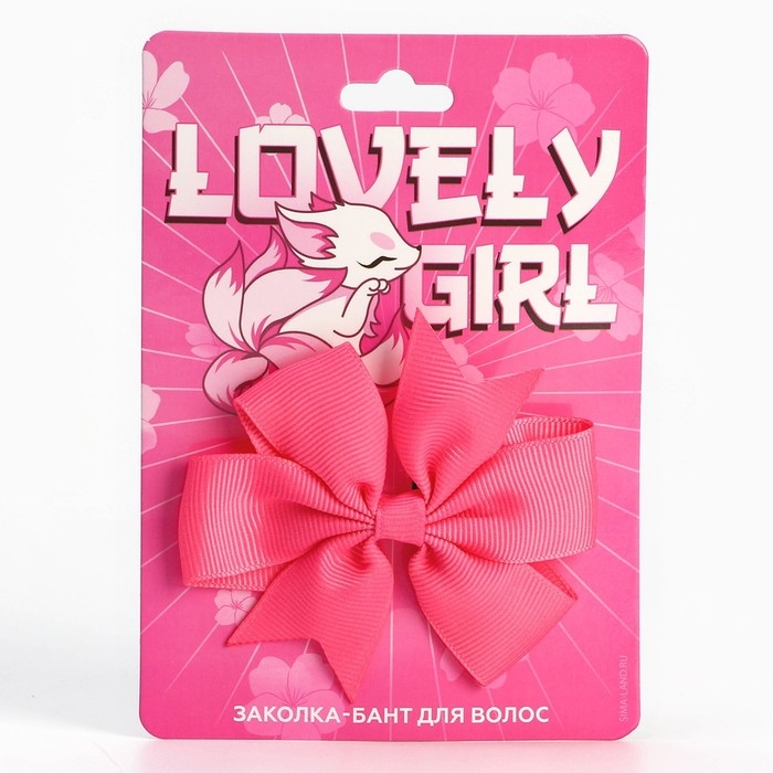 Заколка для волос с бантом аниме &laquo;Чиби лис&raquo;, 2 х 8 х 8 см