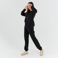 Костюм женский (свитшот, брюки) MINAKU: Casual Collection цвет чёрный, размер 46 Костюм женский (свитшот, брюки) MINAKU: Casual Collection цвет чёрный, размер 46