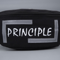 Сумка поясная, текстильная PRINCIPE, 35 х 12 х 5 см, светоотр. нашивки, отд на молнии, чёрная Сумка поясная, текстильная PRINCIPE, 35 х 12 х 5 см, светоотр. нашивки, отд на молнии, чёрная