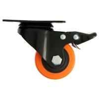 Колесо мебельное CAPPIO, d=62 мм, поворотное,со стопором,покрытие PVC Колесо мебельное CAPPIO, d=62 мм, поворотное,со стопором,покрытие PVC