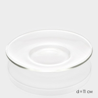 Чайная пара стеклянная Magistro &laquo;Невесомость&raquo;, 2 предмета: чашка 200 мл, блюдце d=11 см