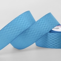 Лента декоративная &laquo;Ромбы&raquo;, 25 мм &times; 9,1 &plusmn; 0,5 м, цвет ярко-голубой
