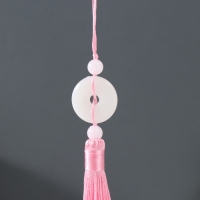 Подвеска текстиль, пластик "Нефритовый кулон" розовая 1х2,5х12,5 см Подвеска текстиль, пластик "Нефритовый кулон" розовая 1х2,5х12,5 см