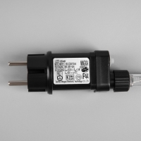 Гирлянда &laquo;Мишура&raquo; 50 м роса, IP44, серебристая нить, 1500 LED, 8 режимов, свечение мульти, 36 В