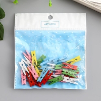 Декор для творчества дерево "Прищепка" 2,5 см (набор 30 шт) 10,5х11,5 см Декор для творчества дерево "Прищепка" 2,5 см (набор 30 шт) 10,5х11,5 см