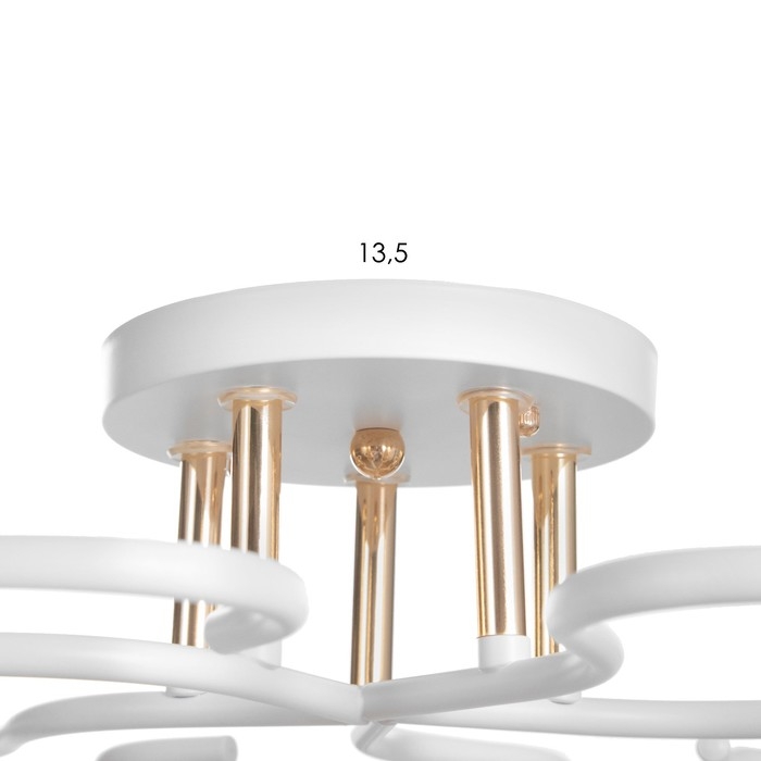 Люстра "Линда" 5х60Вт Е27 Белый, золото 55х55х23см