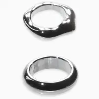 Кольцо пластик &laquo;Стиль&raquo;, набор 2 шт. размер 17, цвет серебро