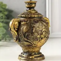 Шкатулка для украшений &laquo;Самовар&raquo; 10&times;12&times;8 см, гипс, состаренное золото