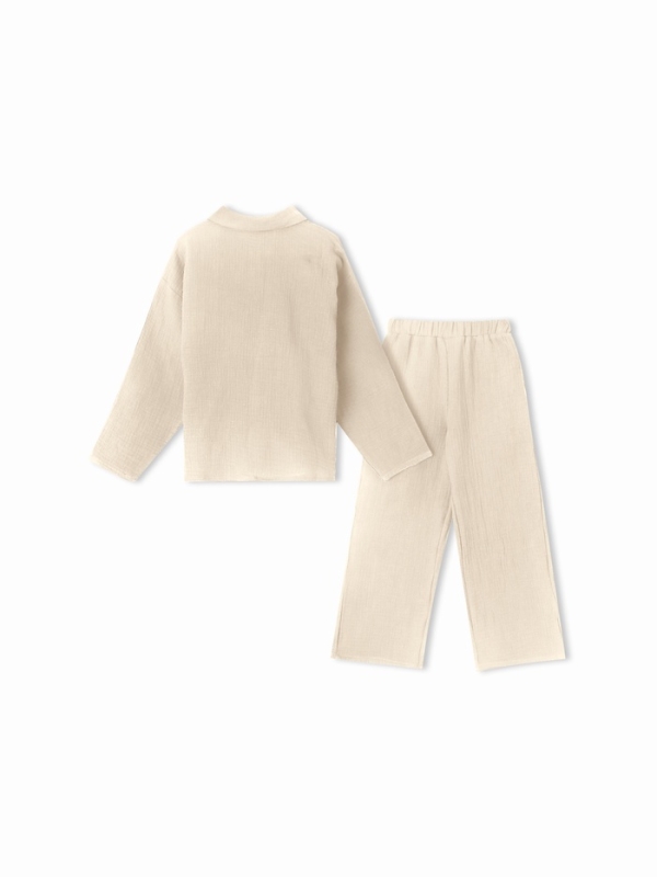 Пижама детская KAFTAN "Муслин", р.34 (122-128 см), молочный