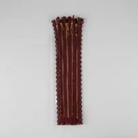 Молния металлическая, №3, неразъёмная, замок автомат, 30 см, бордовая