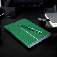 Ручка шариковая Letra Chrome, глянцевая, темно-зеленая