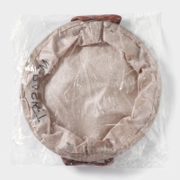 Корзина для хранения с ручками круглая Доляна My Basket, 30&times;30&times;13, цвет бежевый
