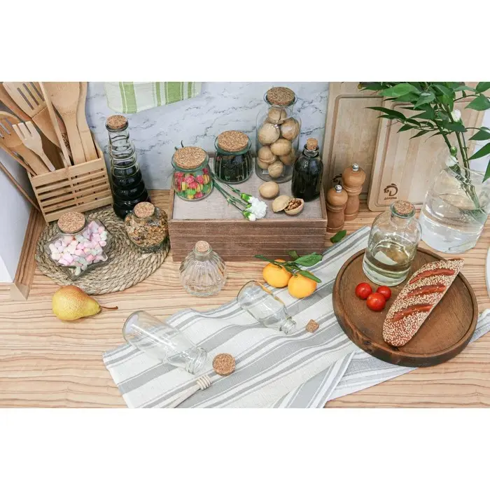 Баночка стеклянная для специй с пробковой крышкой Доляна &laquo;Парфе&raquo;, 120 мл, 7&times;7 см