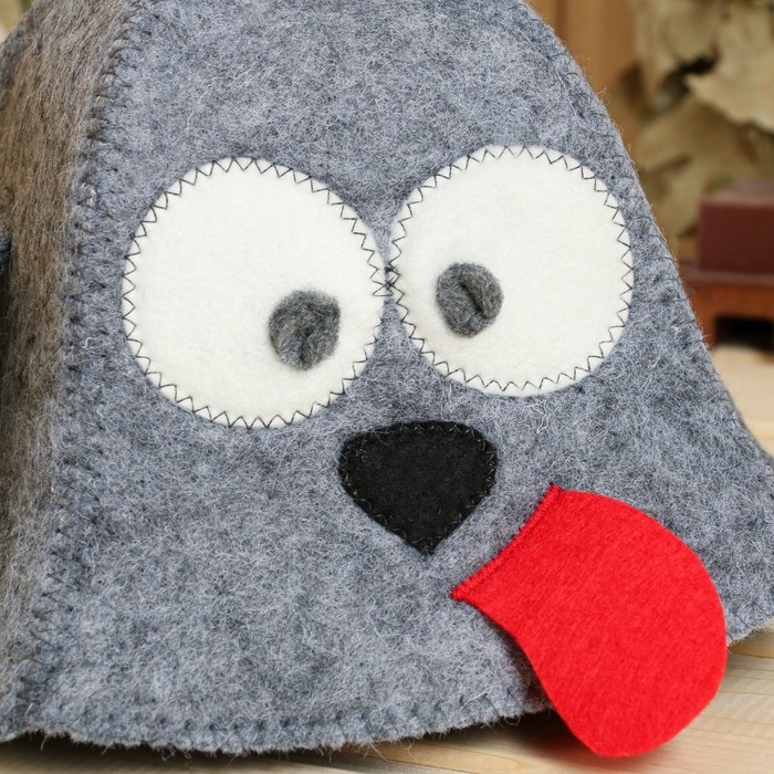 Шапка для бани с детской аппликацией Шапка для бани с детской аппликацией "Дружок", 3-5 лет