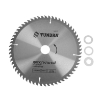 Диск пильный по дереву ТУНДРА, точный рез, 250 х 32 мм (кольца на 22,20,16), 60 зубьев