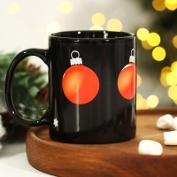 Кружка новогодняя хамелеон Дорого внимание &laquo;Чем больше шары!&raquo;, 350 мл