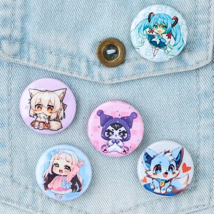 Значок металлический, закатной &laquo;Аниме&raquo;, d=2.5 см, МИКС