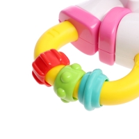 Музыкальная игрушка - подвеска &laquo;Любимый единорог&raquo;, прорезыватель - погремушка, звук, свет, цвет розовый