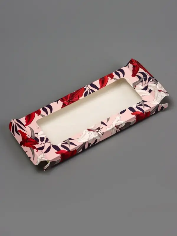 Подарочная коробка под плитку шоколада, с окном &laquo; Лилии&raquo;, 17&times;8&times;1.4 см