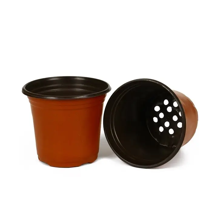 Горшок для рассады, 1,1 л, d = 14 см, h = 12 см, мягкий пластик, терракот, Greengo