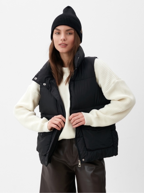 Жилет женский с воротником MIST, р.42, черный Жилет женский с воротником MIST, р.42, черный