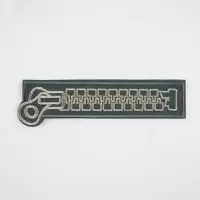 Термоаппликация &laquo;Молния с замком&raquo;, 2.7&times;12 см, фасовка 10 шт., серая