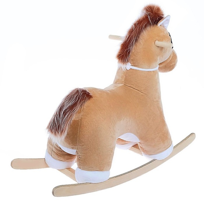 Качалка &laquo;Лошадка: Звёздочка&raquo;, музыкальная, цвет бежевый, цвет звёзд МИКС