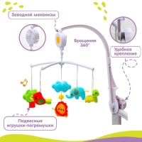 Мобиль музыкальный на кроватку &laquo;Африка&raquo; заводной, Крошка Я