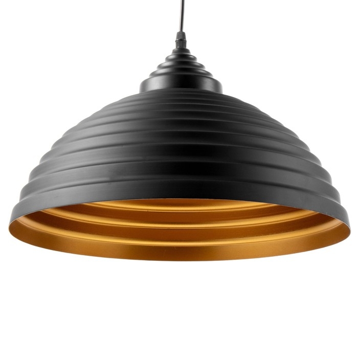 Светильник BayerLux "Купол" 1x40Вт E27 черно-золотой 40х40х22-122 см