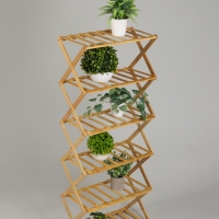 Подставка для цветов Greengo, 6 полок, 50 &times; 25 &times; 110 см, напольная, бамбук