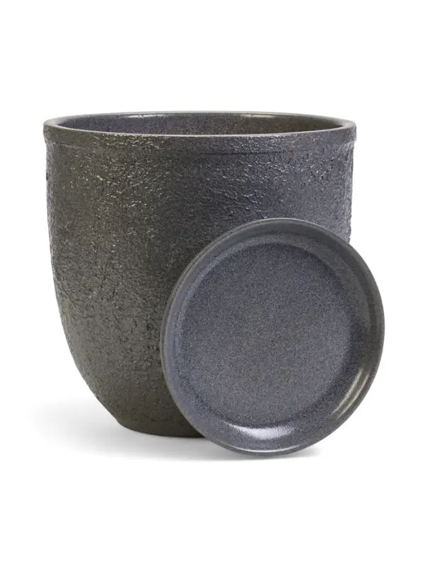 Горшок цветочный с поддоном 5 л, керамика "Шагрень" (М)