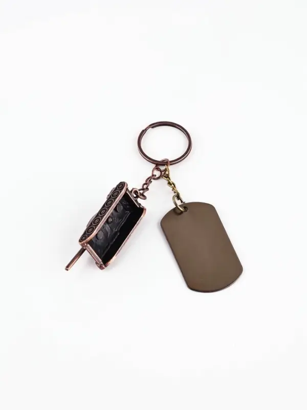 Брелок для ключей металлический "Танк"