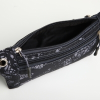 Поясная сумка на молнии, наружный карман, разъем для USB, цвет чёрный Поясная сумка на молнии, наружный карман, разъем для USB, цвет чёрный