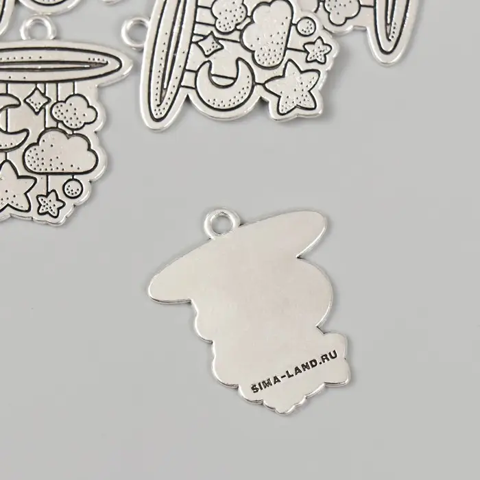 Металлический элемент, декоративная подвеска &laquo;Арт Узор. Детский мобиль с игрушками&raquo;, 2.5&times;2.7 см