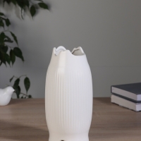 Ваза керамика настольная "Вайолэт" 20х8,5 см, белый