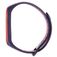 Ремешок Luazon для фитнес-браслета Mi Band 5/6/7, с перфорацией, чёрно-красный