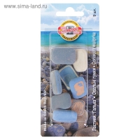 Набор ластиков 9 штук Koh-I-Noor 6510, овальные, блистер, МИКС