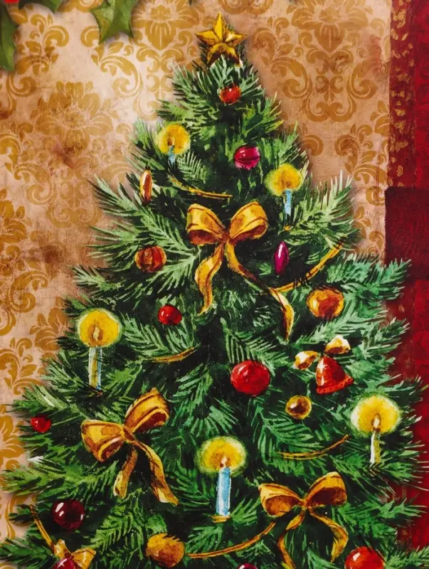 Пакет подарочный ламинированный "Новогодняя ёлка" 18 х 23 х 10 см