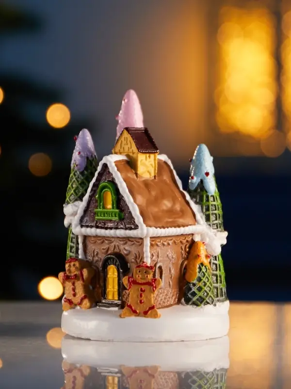 Фигура светодиодная "Дом печеньки" 10х7 см, 4 LED, LR41x3 (в компл), Т/БЕЛЫЙ