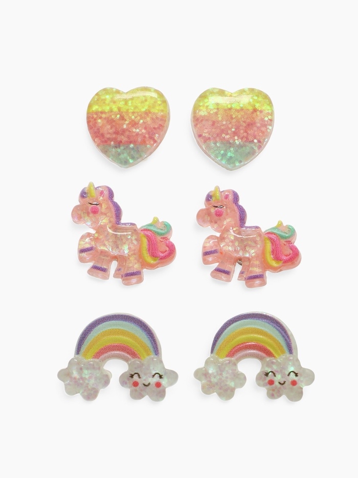 Серьги-клипсы детские на магните "Выбражулька" ассорти, форма МИКС (набор 3 пары)