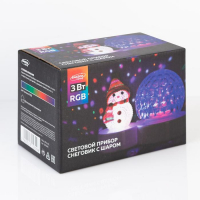 Световой прибор «Снеговик с синим шаром» 9.5 см, свечение мульти, 220 В Световой прибор «Снеговик с синим шаром» 9.5 см, свечение мульти, 220 В