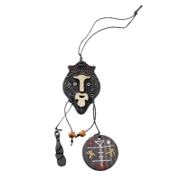 Автоподвеска "Шаман с бубном" кедр, оберег спутника, микс