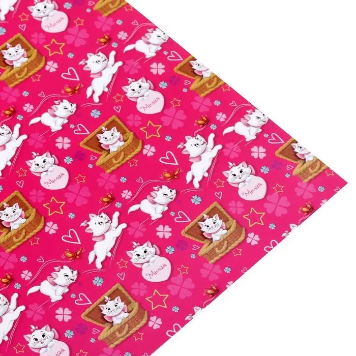 Бумага упаковочная глянцевая &laquo;Милая&raquo;, 70x100 см, Коты аристократы