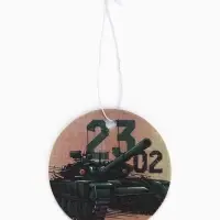 Ароматизатор в машину бумажный &laquo;Танк. 23 февраля&raquo;, цитрус, 7.5&times;16.5 см