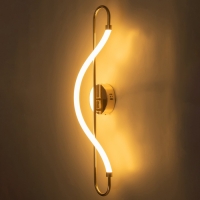 Светильник "Изгиб" LED 16Вт 3000К золото 26х11х82 см